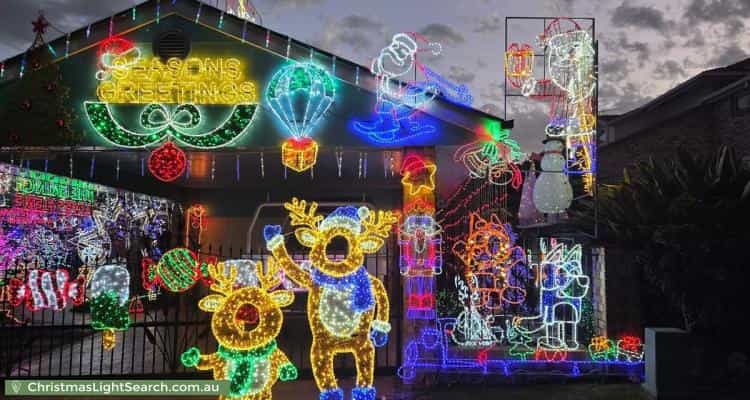 Christmas Light display at  Linfield Street, Mansfield