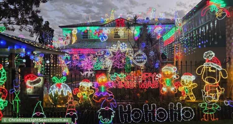 Christmas Light display at  Linfield Street, Mansfield