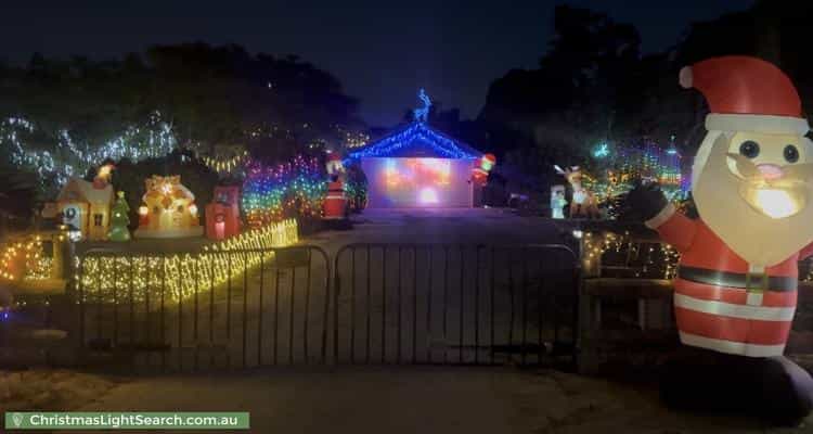 Christmas Light display at 27 Warburton Court, Byford