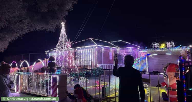 Christmas Light display at 108 Gillespie Road, Kings Park