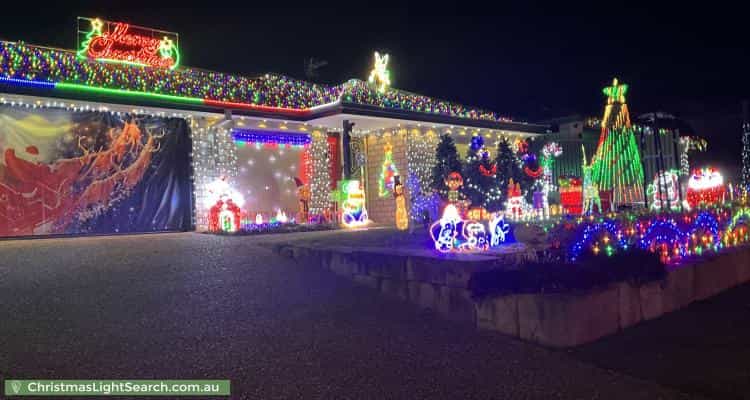 Christmas Light display at 3 Beaumont Crescent, Pacific Pines