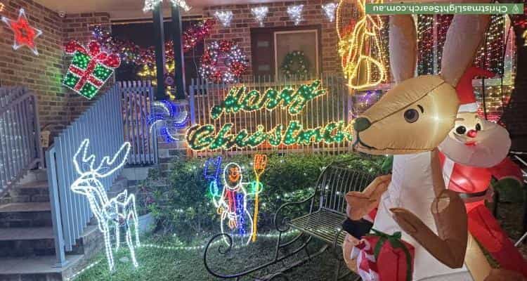 Christmas Light display at 101 Picnic Point Road, Panania
