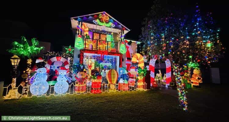 Christmas Light display at 6 Steeple Place, Marsden Park