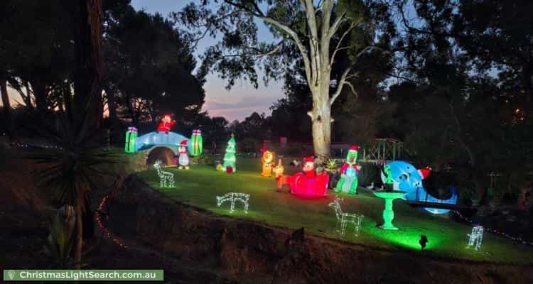 Christmas Light display at 23 Chowilla Street, Eden Hills