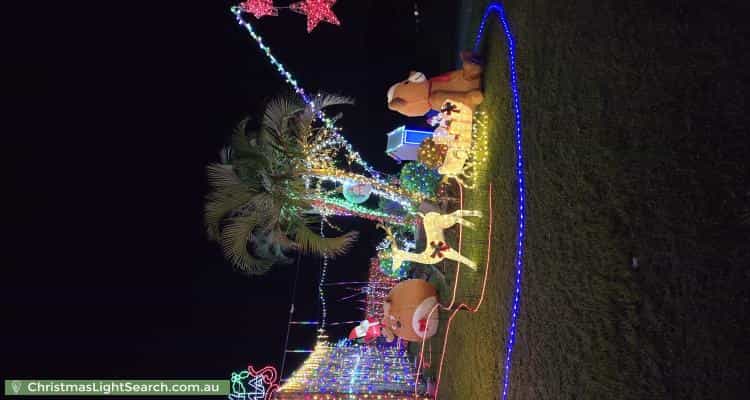Christmas Light display at 19 Hemlock Street, Warner