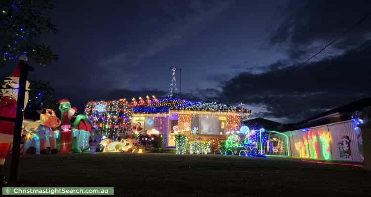 Christmas Light display at 15 Whittle Avenue, Milperra