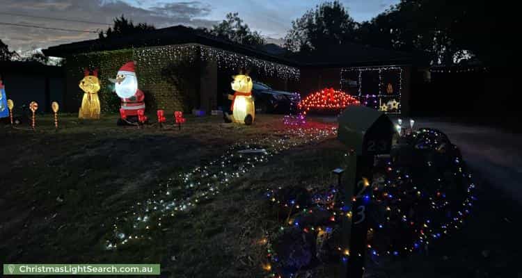 Christmas Light display at 23 Saint Georges Crescent, Croydon