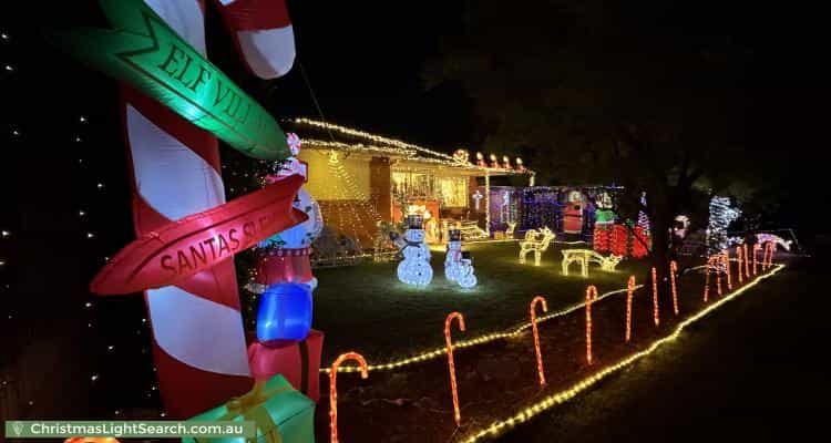 Christmas Light display at 27 Fiona Street, Woodpark