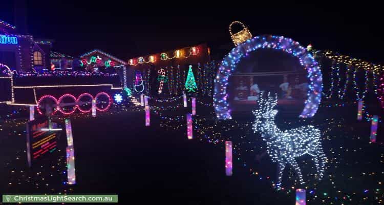 Christmas Light display at 166 Waradgery Drive, Rowville
