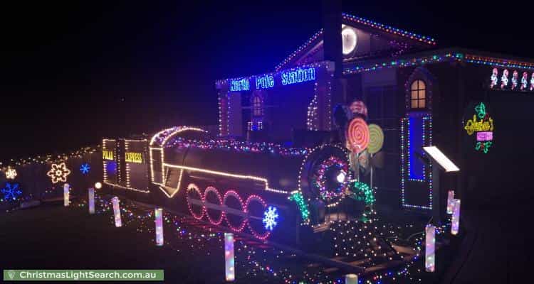 Christmas Light display at 166 Waradgery Drive, Rowville