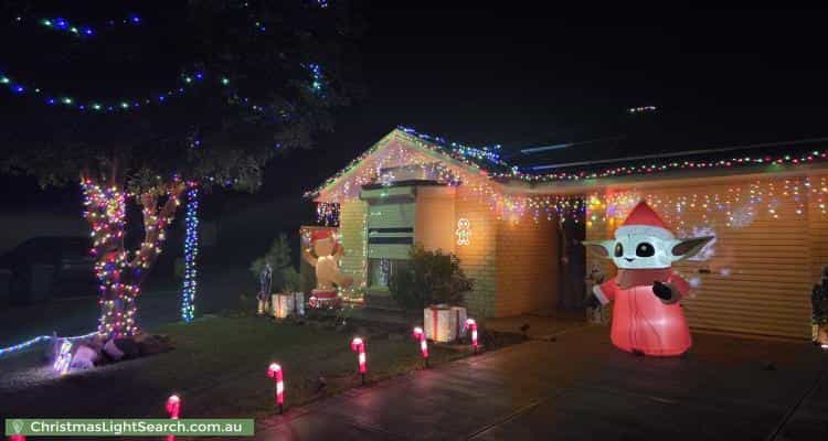 Christmas Light display at 12 Nettlebeck Street, Evanston Gardens