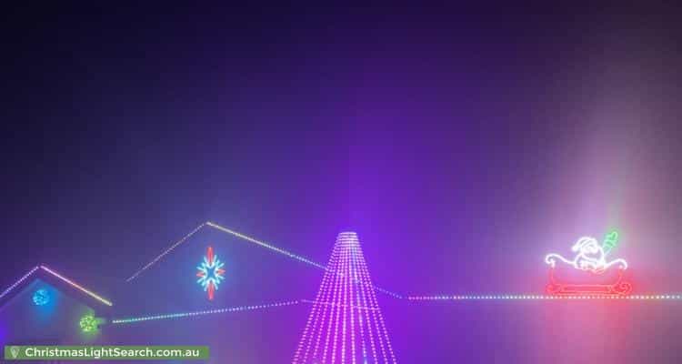 Christmas Light display at 18 Thomas Street, Orange