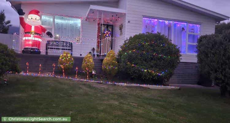 Christmas Light display at 10 Norman Circle, Glenorchy