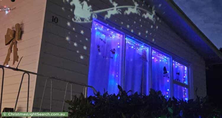 Christmas Light display at 10 Norman Circle, Glenorchy
