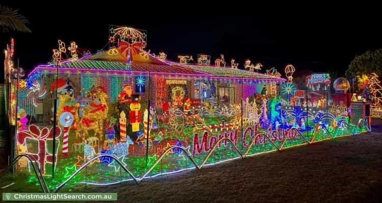 Christmas Light display at  Riverside Lane, Seville Grove