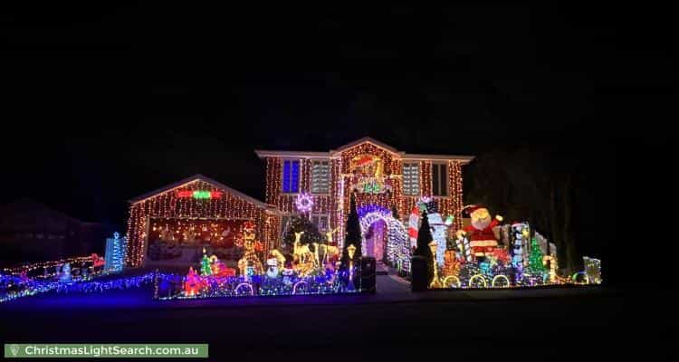 Christmas Light display at 80 Glenbruar Drive, Hillside
