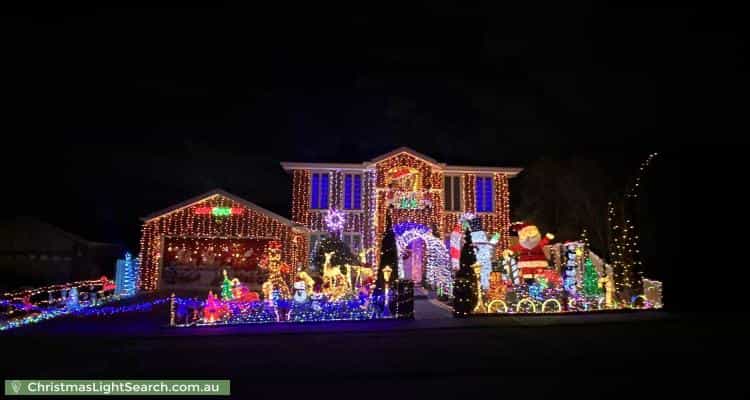 Christmas Light display at 80 Glenbruar Drive, Hillside