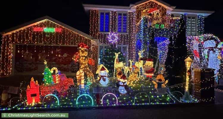 Christmas Light display at 80 Glenbruar Drive, Hillside