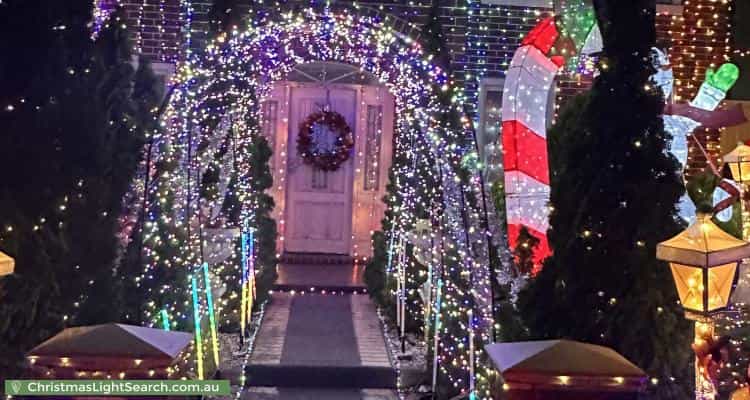 Christmas Light display at 80 Glenbruar Drive, Hillside