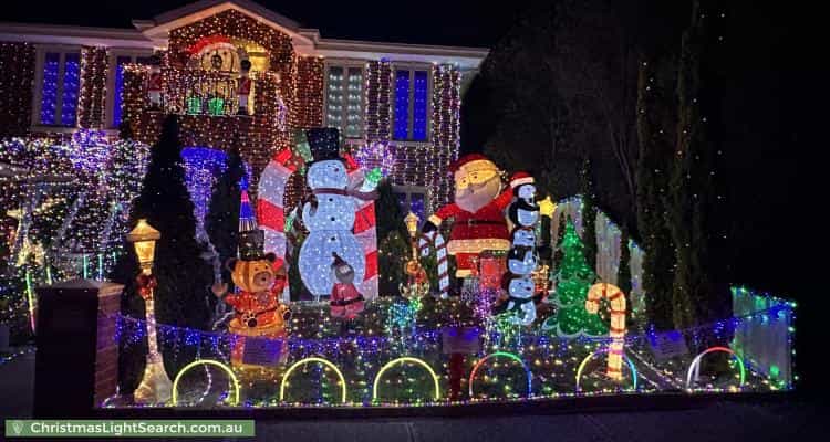 Christmas Light display at 80 Glenbruar Drive, Hillside