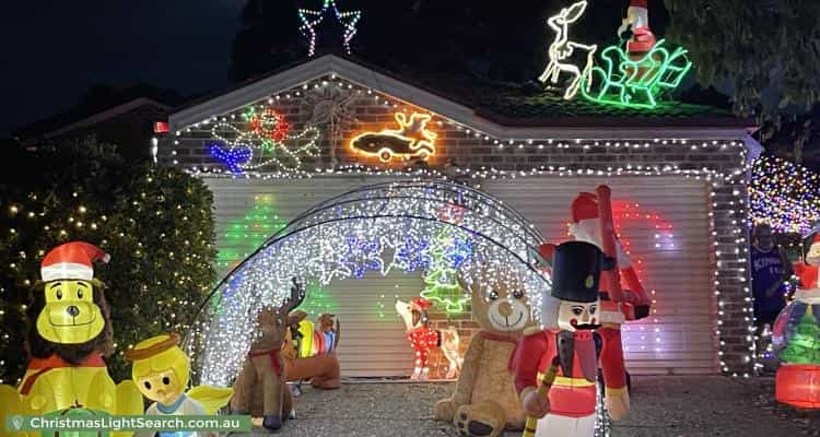Christmas Light display at 51 Tipiloura Street, Ngunnawal