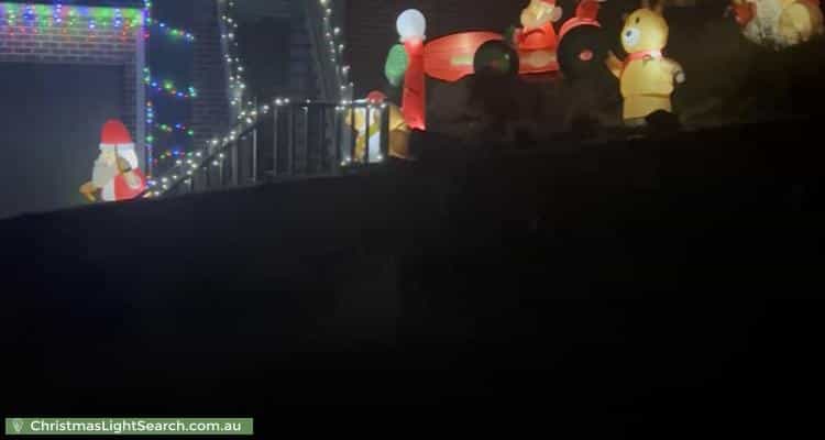 Christmas Light display at 5 Gossamer Place, Diamond Creek