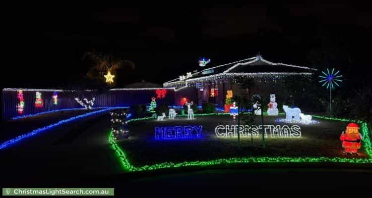 Christmas Light display at 18 Gleneagles Court, Seaton