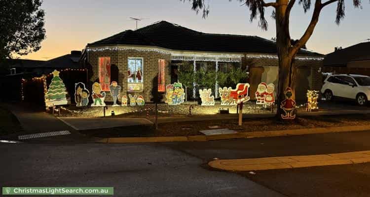 Christmas Light display at 1 Anouk Way, Melton West