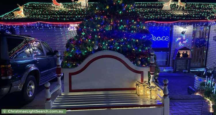 Christmas Light display at 26 Casuarina Avenue, Surrey Downs