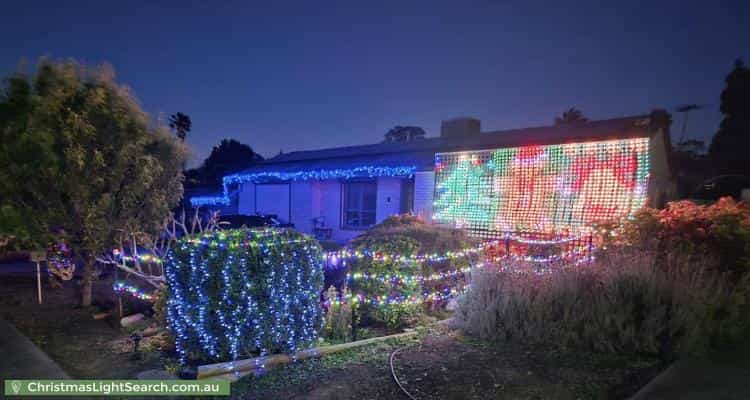 Christmas Light display at 98 Brentwood Drive, Huntfield Heights