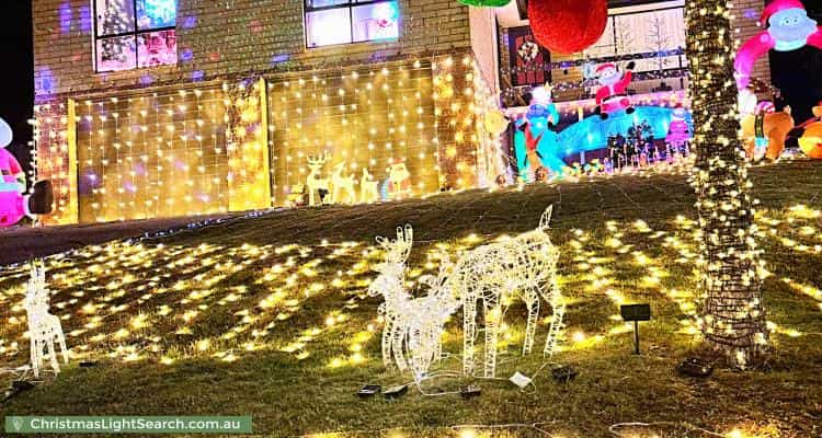 Christmas Light display at 103 New World Avenue, Trevallyn
