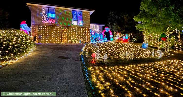 Christmas Light display at 103 New World Avenue, Trevallyn