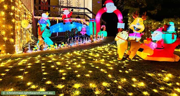 Christmas Light display at 103 New World Avenue, Trevallyn