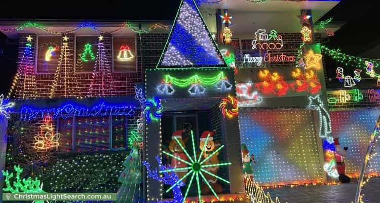 Christmas Light display at 16 Coobowie Drive, The Ponds