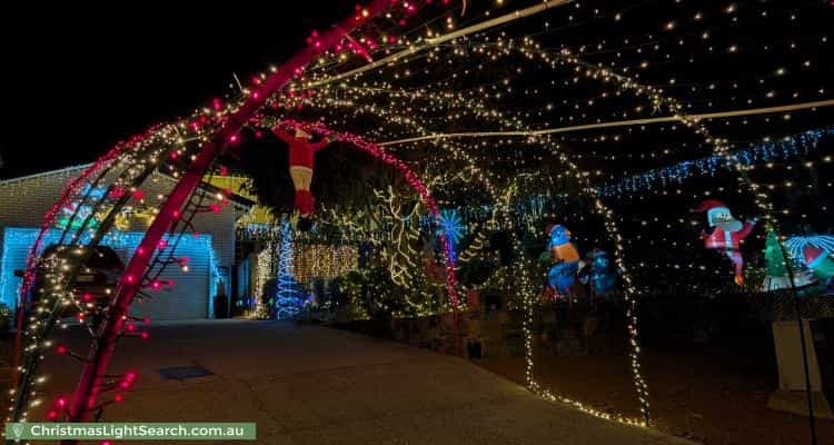 Christmas Light display at 25 Ardlethan Street, Fisher