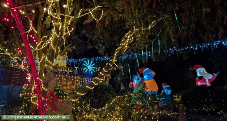 Christmas Light display at 25 Ardlethan Street, Fisher