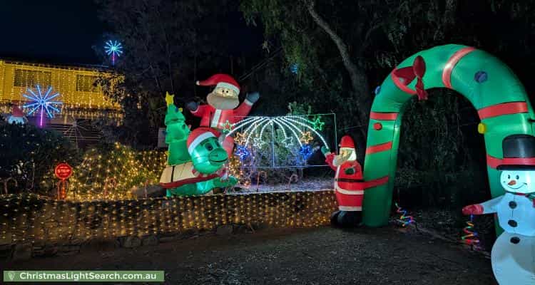 Christmas Light display at 25 Ardlethan Street, Fisher