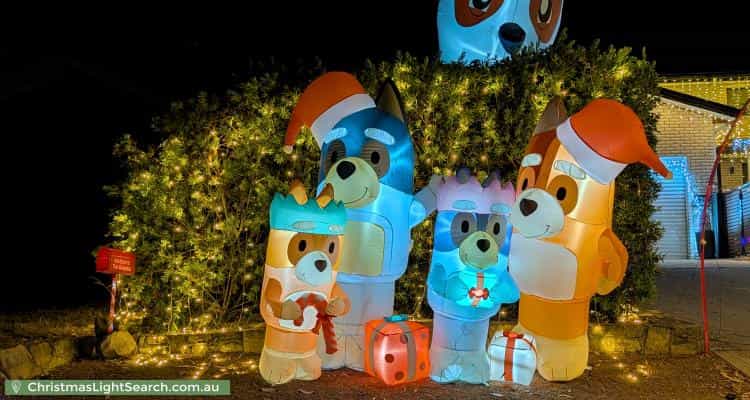 Christmas Light display at 25 Ardlethan Street, Fisher