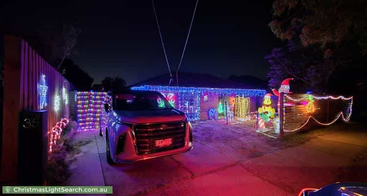 Christmas Light display at 35 Cockatoo Drive, Carrum Downs