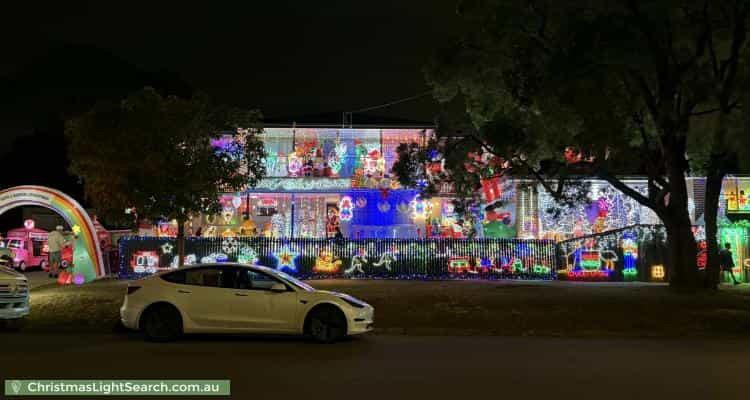 Christmas Light display at 14 Bundilla Avenue, Winston Hills