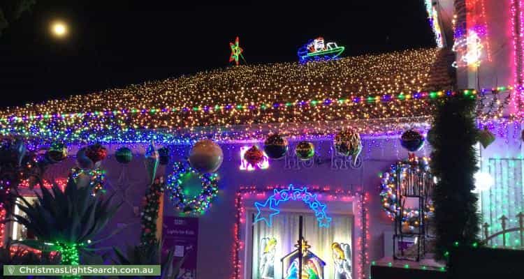 Christmas Light display at 61 Stoney Creek Road, Bexley