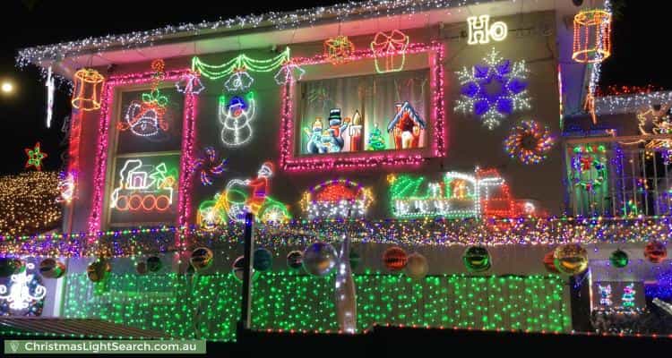 Christmas Light display at 61 Stoney Creek Road, Bexley