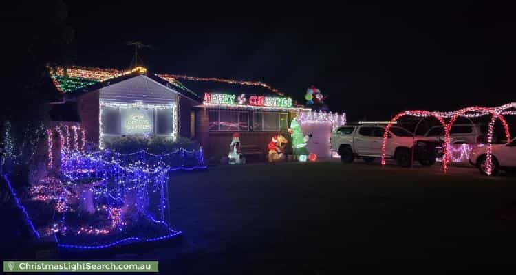Christmas Light display at 12 Claremont Place, South Penrith