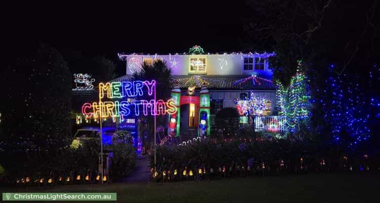 Christmas Light display at 43 Bimburra Avenue, Saint Ives