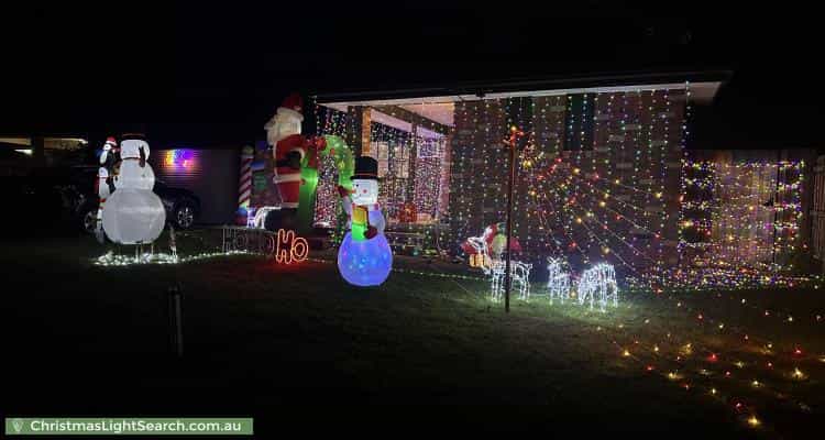 Christmas Light display at 53 Blandford Crescent, Bayswater North