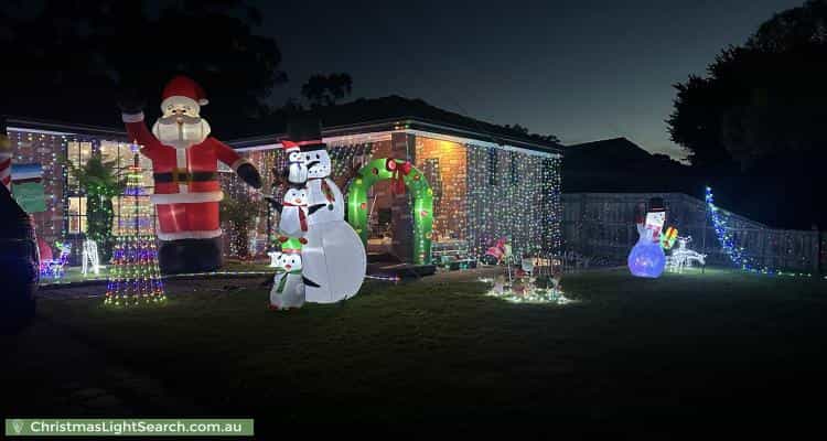 Christmas Light display at 53 Blandford Crescent, Bayswater North