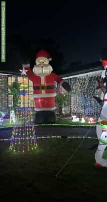 Christmas Light display at 53 Blandford Crescent, Bayswater North