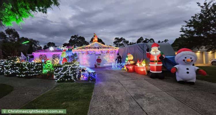 Christmas Light display at 2 Hartsmere Drive, Berwick