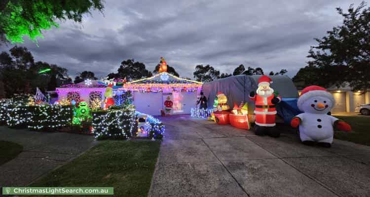 Christmas Light display at 2 Hartsmere Drive, Berwick