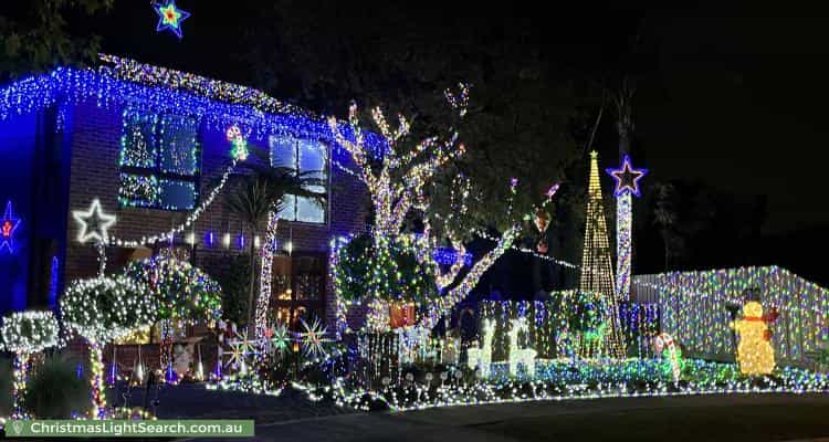 Christmas Light display at 7 Carramar Court, Bayswater